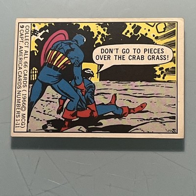 1966 Donruss Marvel Superheld # 9 Captain America Karte Spider-Man Puzzle