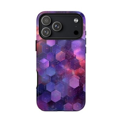Purple Hexagon Gradient | Tough Phone Case | iPhone, Galaxy, Pixel
