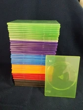 SLIM ASSORTED Color CD Jewel Cases Lot 45