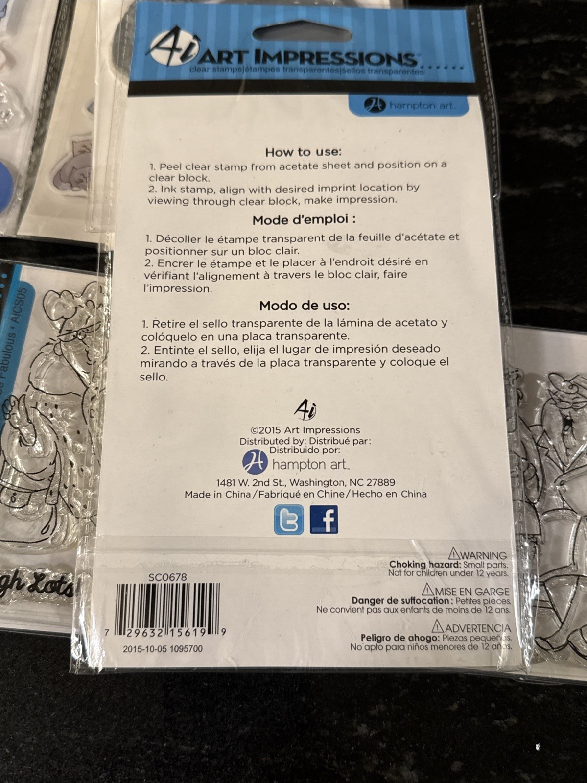 Lot of 7 Hampton Art/Art Impressions Clear & Unmounted Stamps Ladies Friends