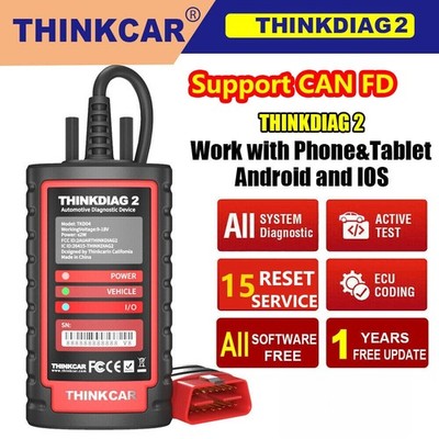 THINKDIAG 2 All System Bidirectional Car Diagnostic Tool OBD2 Scanner ECU Coding