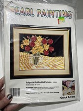 Pearl Painting  Tulips  Daffoldils  10284  1994  Candamar Designs
