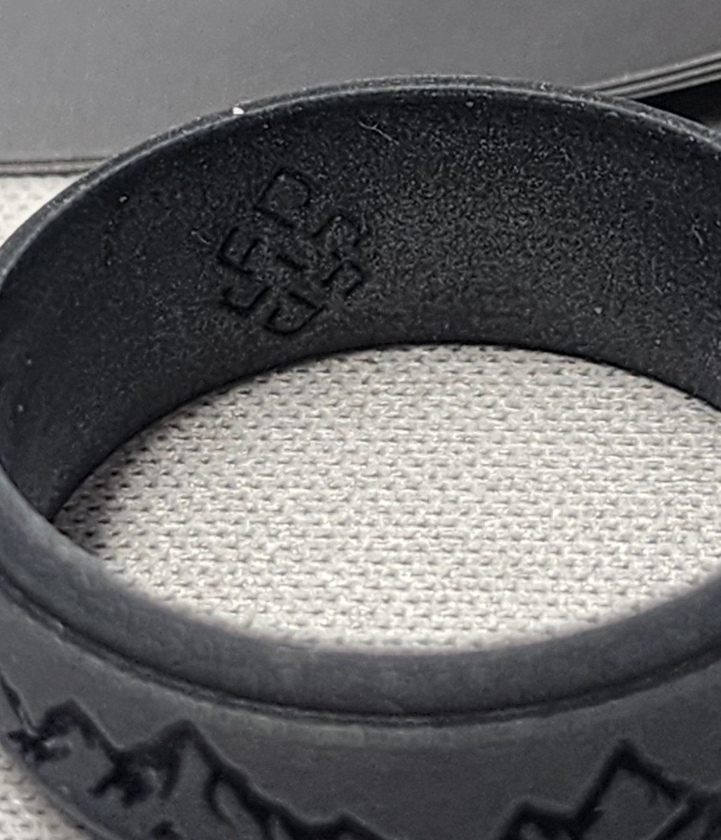 Knot Theory Dark Silver 8mm Mountain Silicone Ring sz 10 View 4