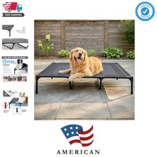 Elevated Dog Bed for Large Dogs 120lb, Breathable Cooling Raised Dog Cot with...