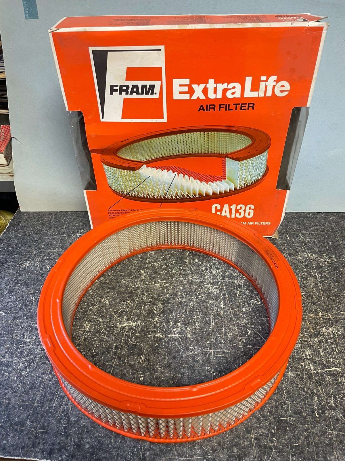 Fram CA136 Round Air Filter - 1965-1985 GM V8 - 13.88" x 3.06"