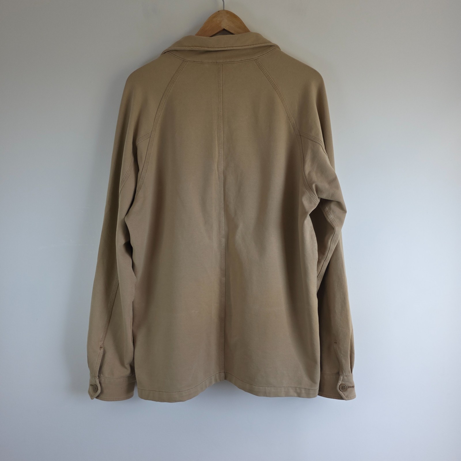 Uniqlo Beige Chore Jacket Mens Medium Cotton Workwear Overshirt Oi Polloi image 4