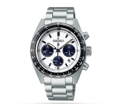 Seiko Prospex Speedtimer Solar Chronograph Sport weißes Zifferblatt Uhr SSC813P1
