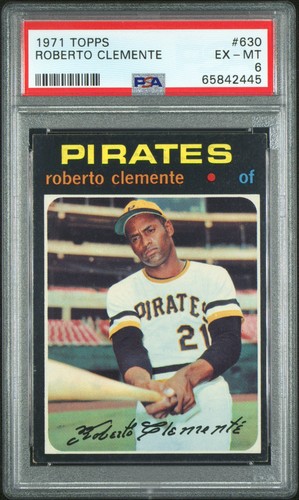 1971 Topps ROBERTO CLEMENTE #630 PSA 6 EX-MT, very sharp! HOF