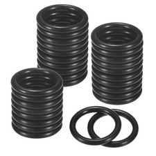 50-Pack Dream Catcher Rings 1.1" Plastic Rings for DIY Black 0.14"