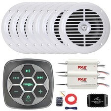 Metra 3-Zone Bluetooth and Controller, 8x 6.5'' Speakers, 2x Amp, Splitter, Kit