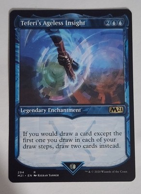 TEFERI'S AGELESS INSIGHT Showcase MTG M21 Rare 294 NM Blue Legendary Card Draw