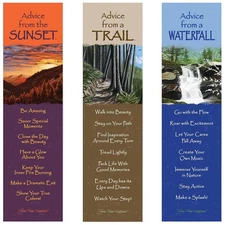 Advice 3 Bookmark Hiking Set, Laminated with Glossy Finish, Printed on Recycl...