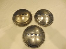 3 Vintage Ford Center Dog Dish Type Hub Caps Covers 3 Vintage Ford Center Dog Dish Type Hub Caps Covers