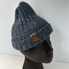 The North Face Blue Lined Cable Knit Beanie Unisex One-Size Outdoors Cozy