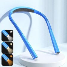 LED Neck Reading Light Rechargeable 3 Color 5 Brightness Adjustable