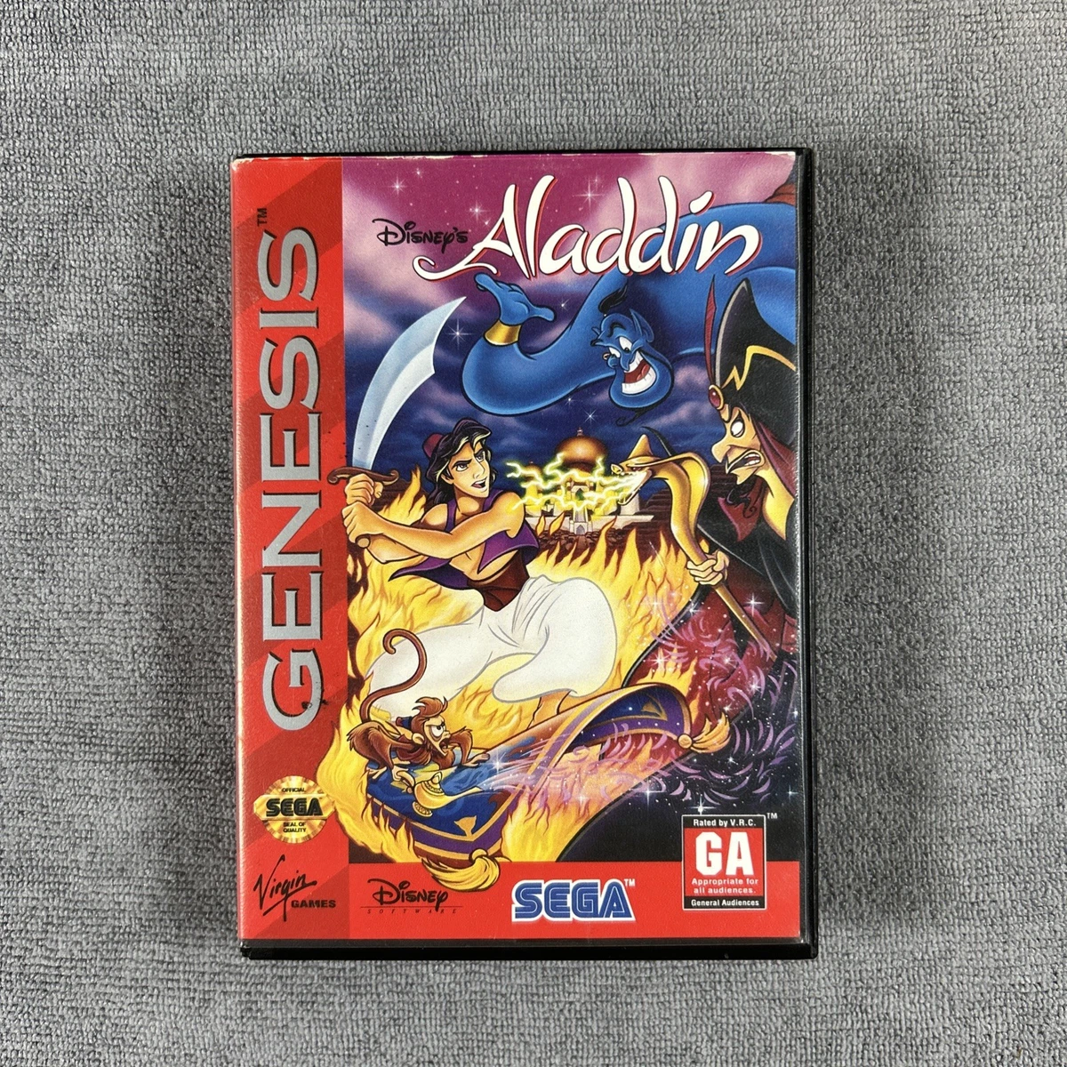 Jeu ALADDIN COMPLET Pour SEGA Mega Drive - Boîte + Notice - Version PAL FR - État Correct