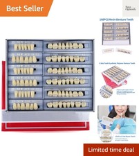 168 Pieces False Teeth Dental Complete Acrylic Resin Denture Teeth, 6 Sets Wh...