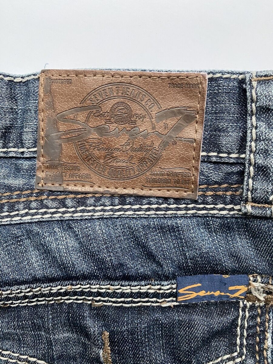 Seven 7 Men's Jeans Boot Cut Denim Blue RN 109890 Size 36x32 Seven 7 Men's Jeans Boot Cut Denim Blue RN 109890 Size 36x32