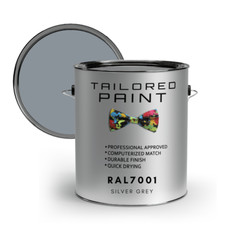 RAL7001 SILVER GREY SATIN uPVC Window & Door 1K Paint Brush or Spray On