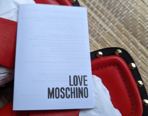 Love Moschino Sandalias Mujer Planas 37(4UK) - Tachonado, Cuero Superior e Interior - Imagen 14 de 16