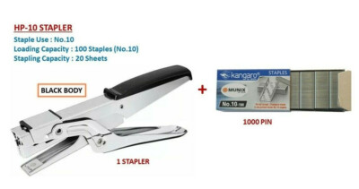 Kangaro HP-10 Heavy Duty Stapler + 1000 No.10 Staple Pin Free Ship