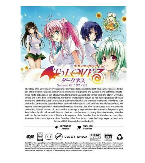 To Love Ru (Uncensored) Complete Season 1-4 Vol.1-64 End Anime DVD [Free  Gift]