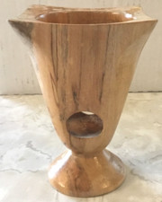 Maple Wood Turned Open Vase 4.5" Tall Handmade Signed by J Bonem 2016 Maple