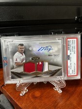 2022 Topps Tier One Autograph Dual Relic Mike Trout 4 CLR PATCH/AUTO 25/25 PSA 9