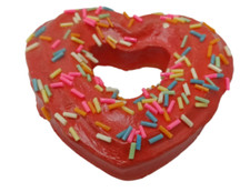 Play Food Heart Donut With Red Frosting  Sprinkles Large