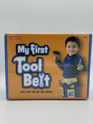 New Lakeshore My First Tool Belt and Plastic Tools - Just Like The One Dad Wears