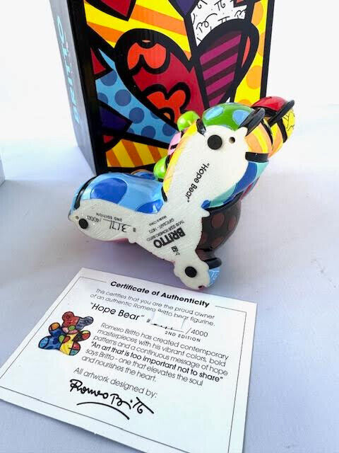 ROMERO BRITTO HOPE BEAR FIGURINE COA xxxx/4000 NEW | eBay ROMERO BRITTO HOPE BEAR FIGURINE COA xxxx/4000 NEW | eBay