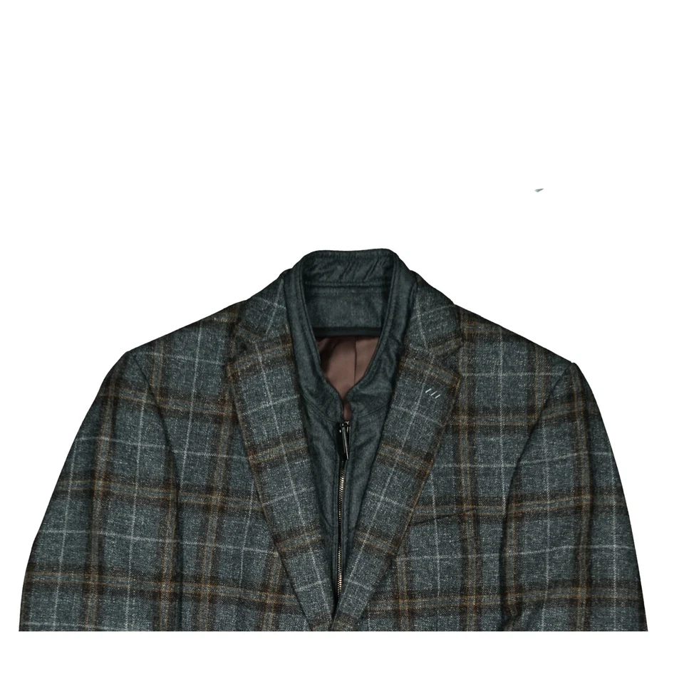 CARL GROSS Black line Herren 2in1 Jacke Sakko Blazer modern fit 48 M kariert NEU - Bild 2 von 3