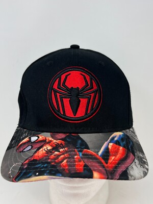 SPIDERMAN Marval Comic Hat Mens Snapback Black Movie Baseball Trucker Dad Cap