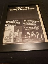 John Davidson Jim Nabors Rare Original 1966 Columbia Promo Poster Ad Framed!