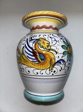 FIMA Deruta Raffaellesco Dragon Vase ITALY