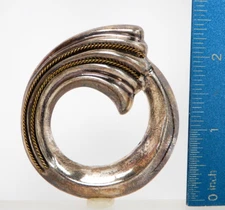 Vintage TAXCO TF-71 Sterling Silver Signed Latin 22 Gram Brooch Pin Pendant 2.4"