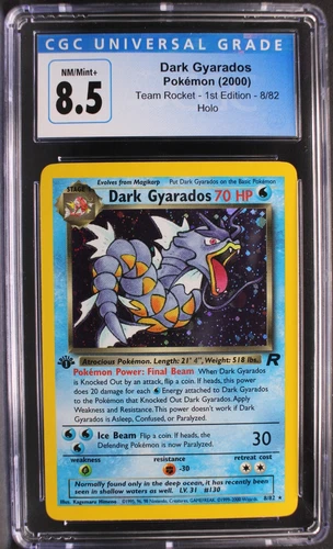 Pokémon ~ Team Rocket 1st Edition ~ Dark Gyarados ~ Holo Rare ~ CGC 8.5 NM/M