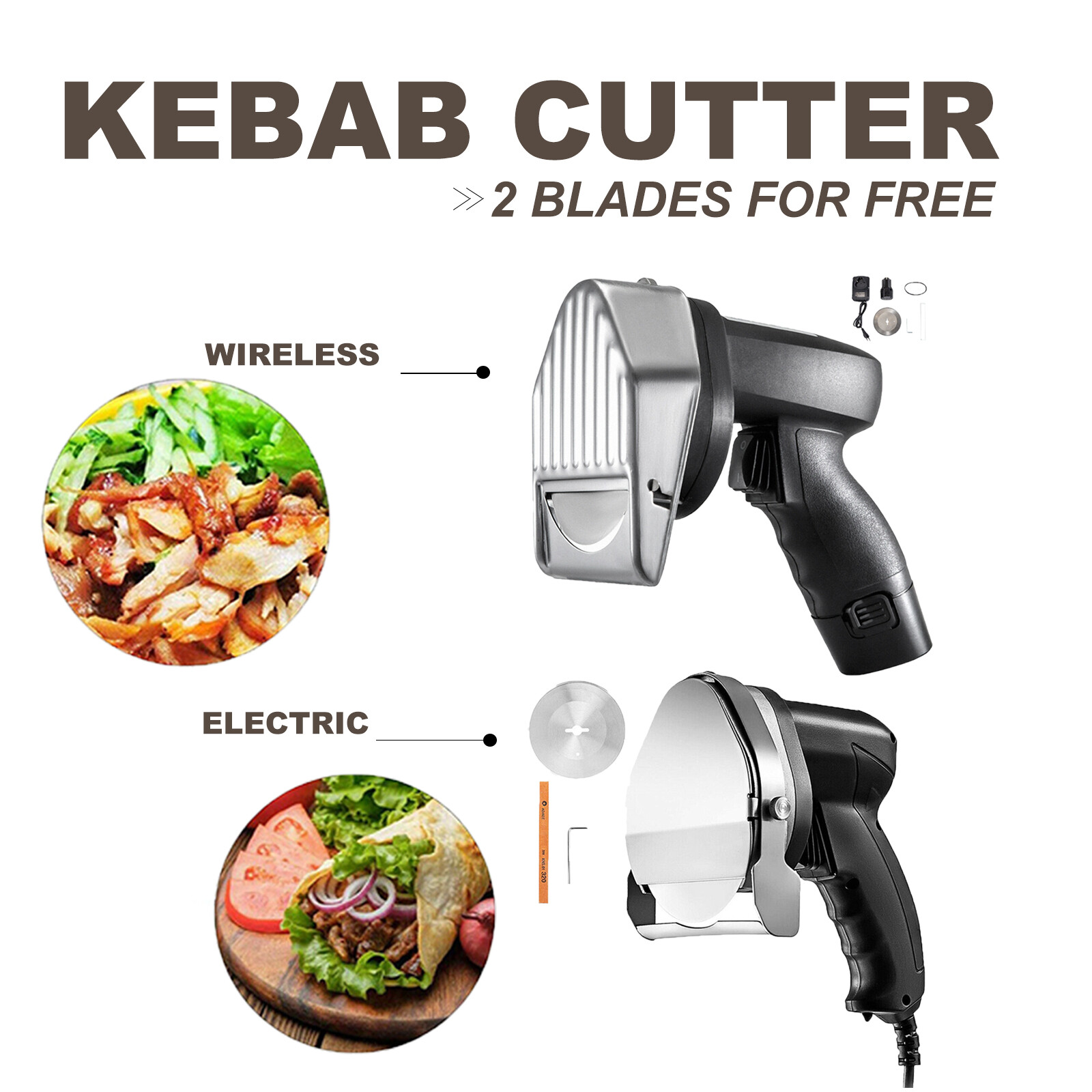 Electric Kebab Cutter Slicer Meat Knife Doner Shawarma Cutting Machine