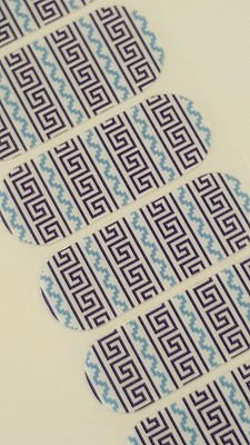Jamberry MAY HOST EXCL, 1/2 sheet, Blue Maze Wrap 