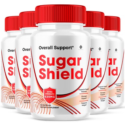 (5 Pack) Sugar Shield Blood Support Supplement SugarShield Pills (300 Capsules)