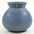 Roseville Pottery Blue Windsor Arts and Crafts Vase, Shape 547-6"