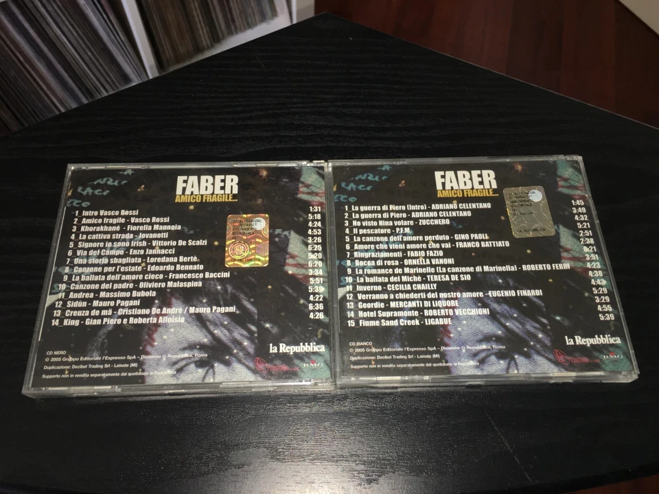 FABRIZIO DE ANDRE' FABER AMICO FRAGILE RARO DOPPIO CD (2 CD) OTTIME CONDIZIONI - Immagine 2 di 2