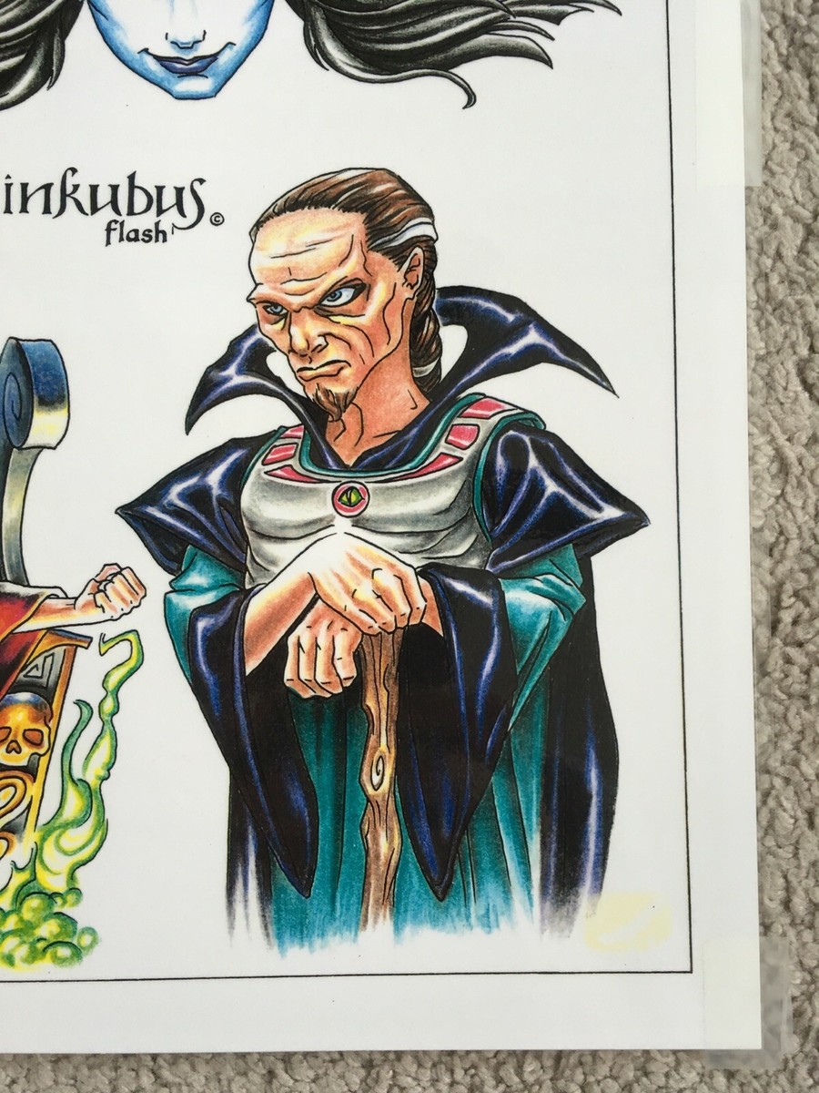 Tattoo Studio Shop Flash Single Wizard Sorcerer Medieval Dragon 11