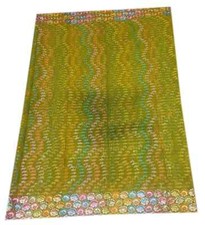 Yellow Vintage Dupatta Georgette Heavy Sequined Long Stole Wrap scarf Hijab