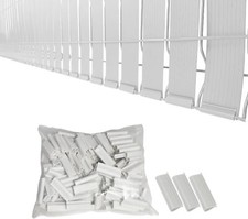 White Mouting Bracket For Chain Link Fence View Blocking Privacy Tape Weave