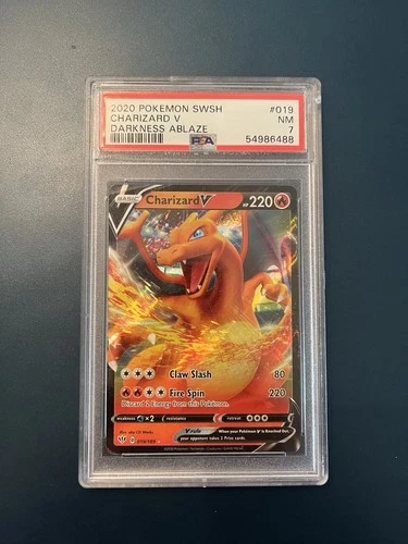 The Pokémon Company Charizard V Darkness Ablaze Ultra Rare Holo 019/189 PSA 7