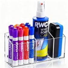 Magnetic Dry Erase Marker Holder for Whiteboard, Non-slip Acrylic Magnet Pen ...