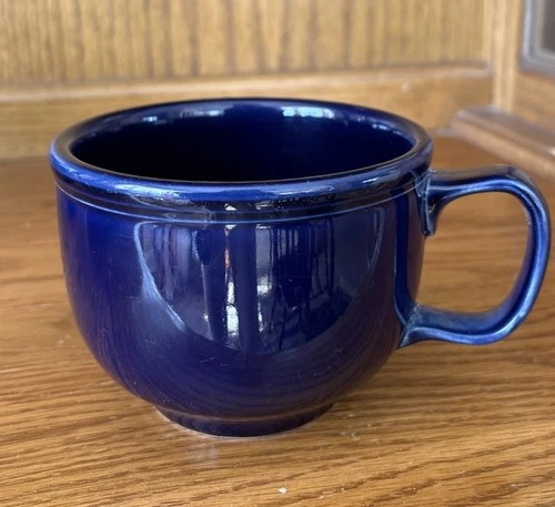 HOMER LAUGHLIN  ---  FIESTA  ---  JUMBO MUG,  COBALT  BLUE EUC!