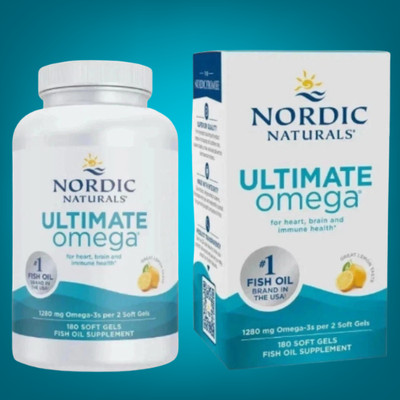 Ultimate Omega by Nordic Naturals Lemon Flavor 1280mg 180 Count, Exp 7/2027