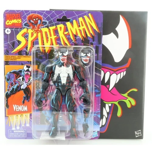 Marvel Legends Venom Figure 6" Cel-Shaded Retro Card Animated Hasbro F0199 - product listing photo